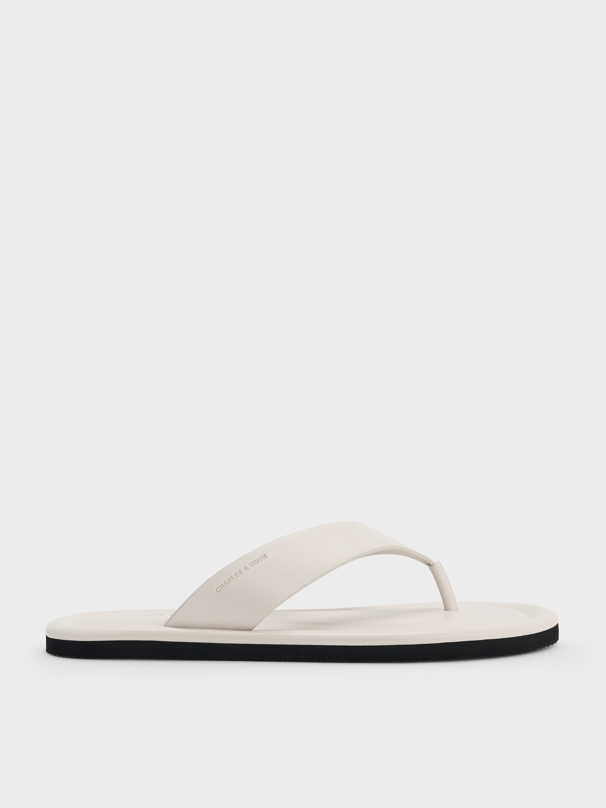 White Trinah Thong Sandals | CHARLES & KEITH UK | Charles & Keith UK