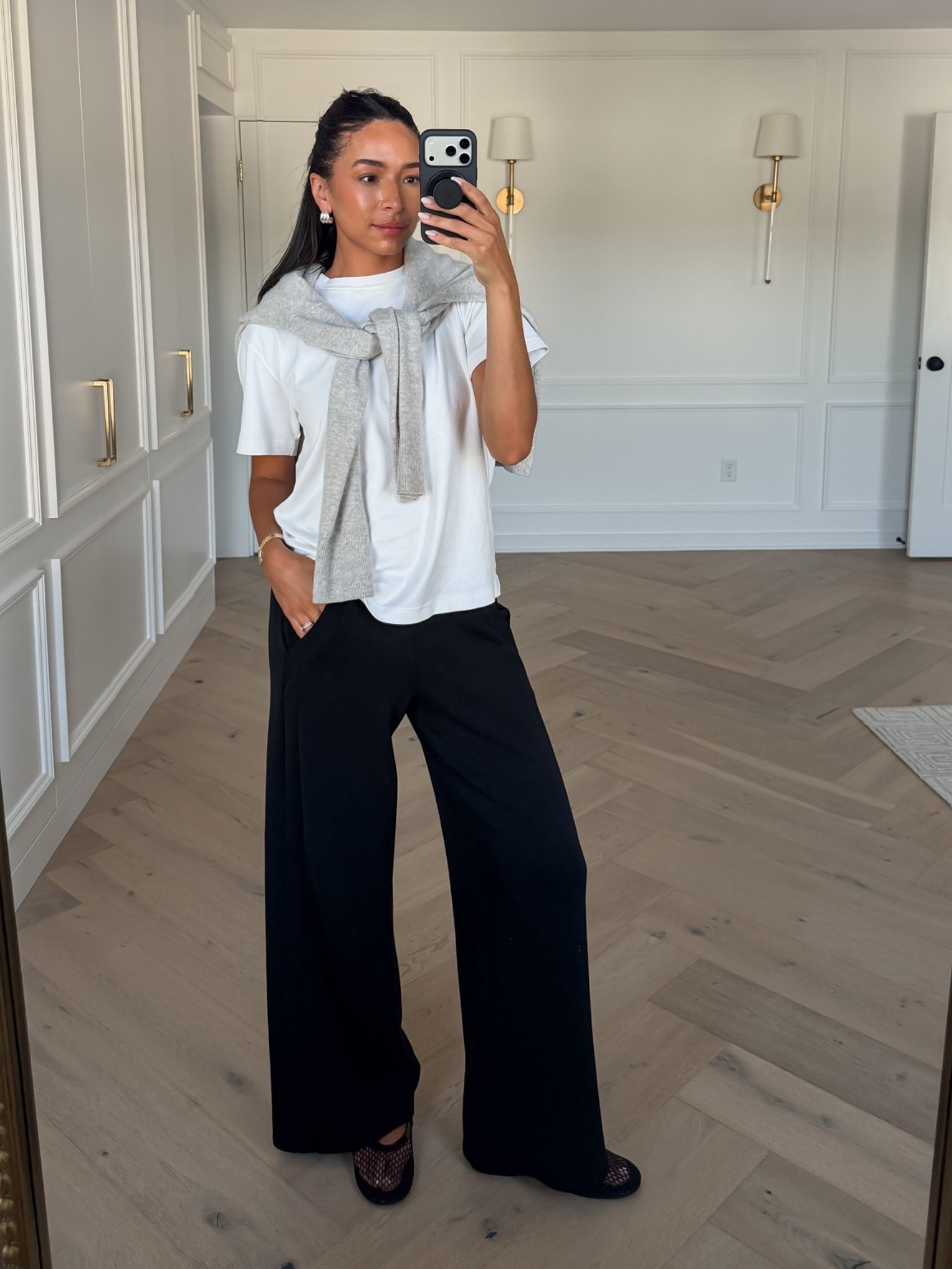 Wearing size Small oversized t-shirt, S Reg in pants (I’m 5’8” wearing on my hips - code NENAXSPANX for 15% off), Medium in cashmere sweater 

travel outfit, airport outfit, comfy outfit, casual outfit, spanx pants, travel outfits, mom outfit, postpartum outfit

#LTKSeasonal #LTKTravel