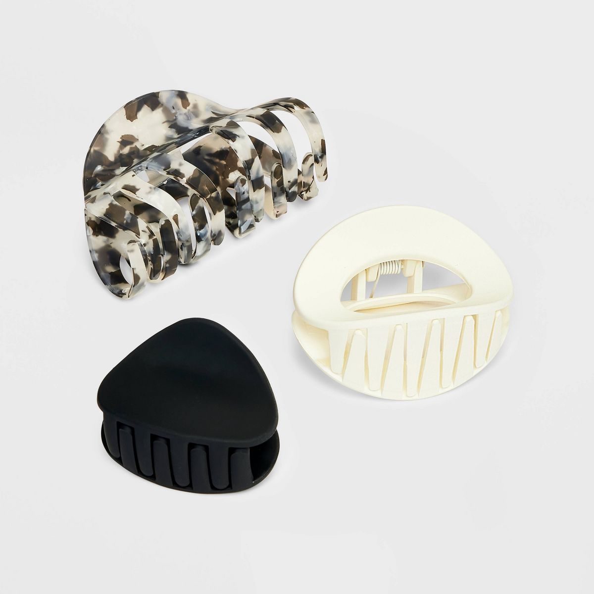 Round Claw Hair Clip Set 3pc – Universal Thread™ | Target
