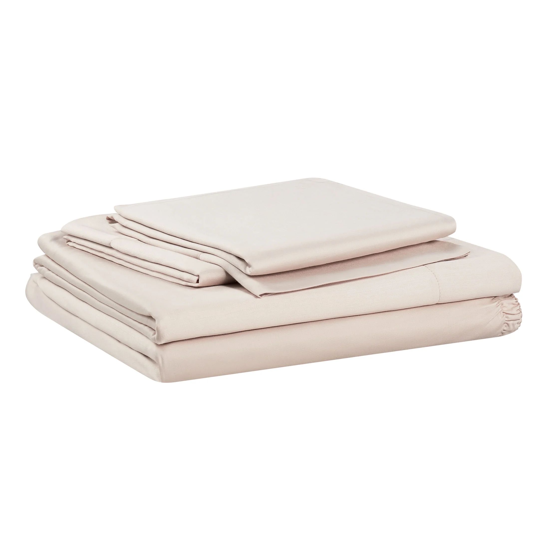 Allswell Soft & Silky 4-Piece Cream Glaze Viscose from Bamboo Sateen Bed Sheet Set, Queen | Walmart (US)