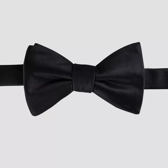 Men's Pre-Tied Satin Bowtie - Goodfellow & Co™ Black One Size | Target