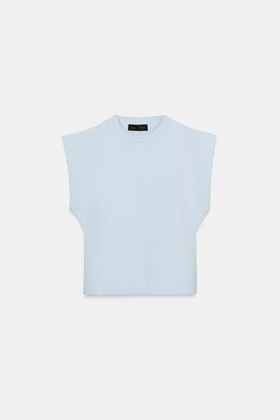 KNIT WAISTCOAT WITH DEFINED SHOULDERS | Zara UK