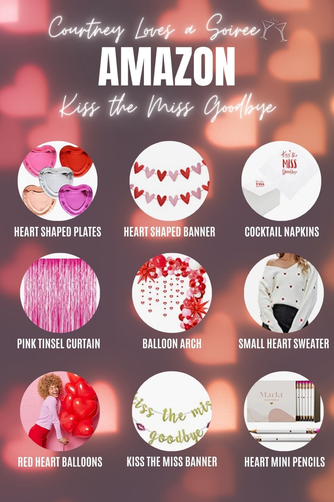 Hosting a KISS💋THE💍MISS GOODBYE bridal shower or bachelorette party? Or maybe getting your girls together for a GALENTINE’S DAY celebration? Here are your must have Valentine’s Day decorations from Amazon! #galentinesdaydecor #kissthemiss #valentinesday 

#LTKSeasonal #LTKwedding #LTKFind