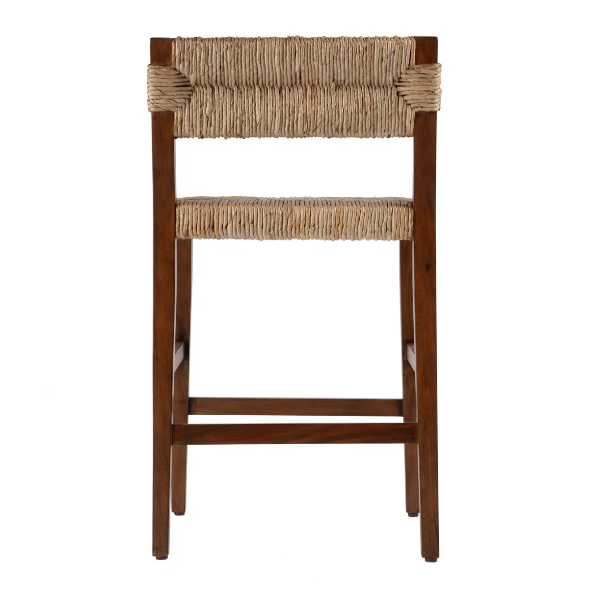 Bayou Breeze Brunetto 25 in. Seat Height Woven Counter Stool with Back | Wayfair | Wayfair North America