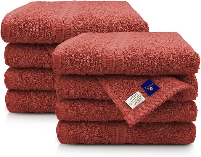 Sassoon Kama 8 Piece Luxury Hand Towel Set 9" X 5.5" | Super Soft & Plush 100% Cotton, Absorbent ... | Amazon (US)