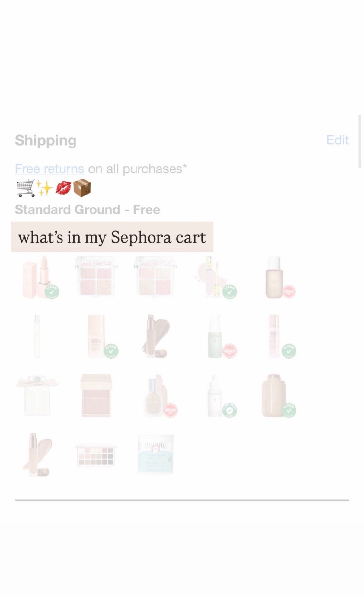 What’s in my cart for the Sephora sale 🤍✨ a mix of repurchases and new products to try!! 

#LTKSaleAlert #LTKBeauty #LTKgrwm