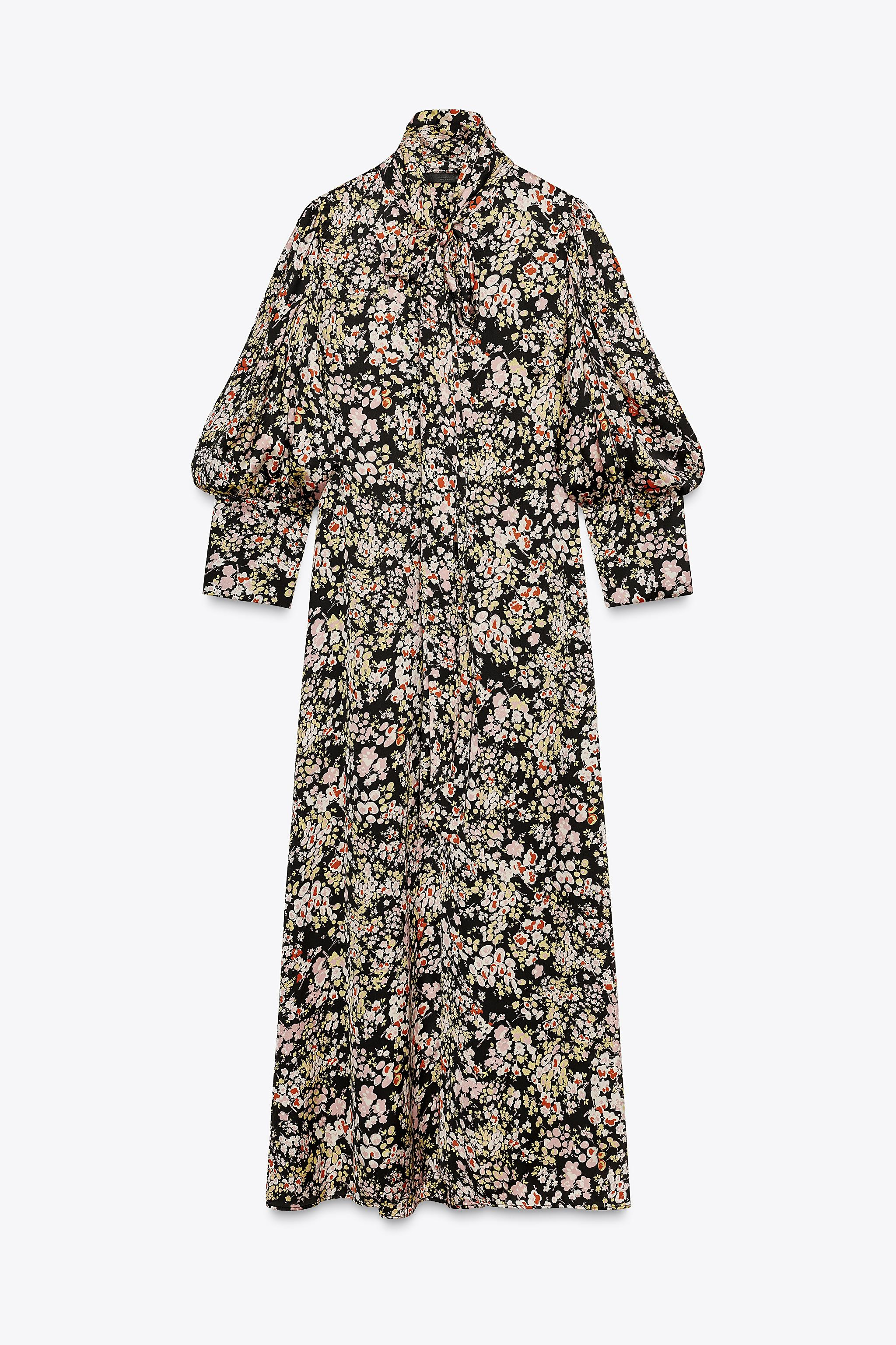 ZW COLLECTION FLORAL MIDI DRESS | Zara US