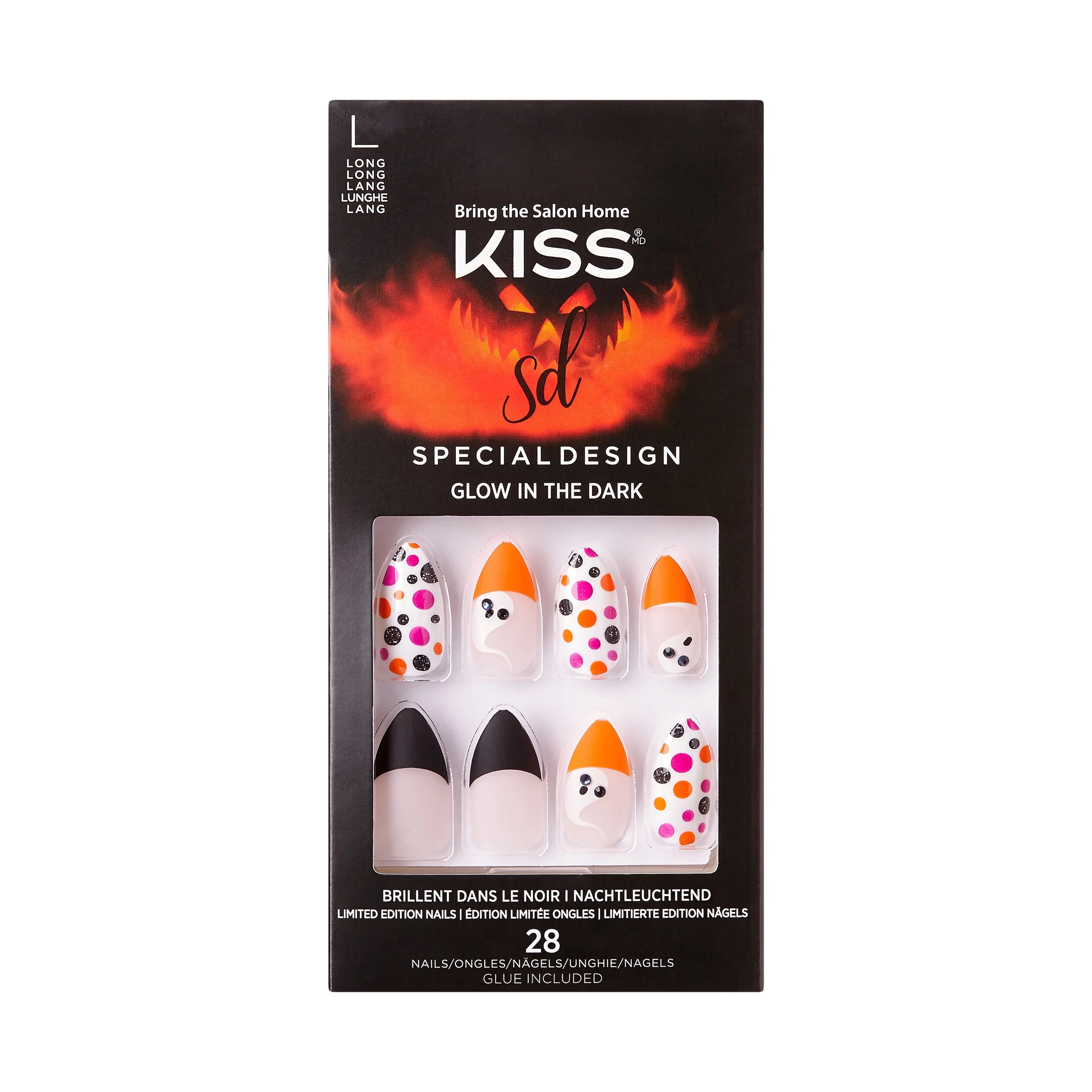 KISS Halloween Special Design Nails, ‘Be Afraid’, 28 Count | Walmart (US)