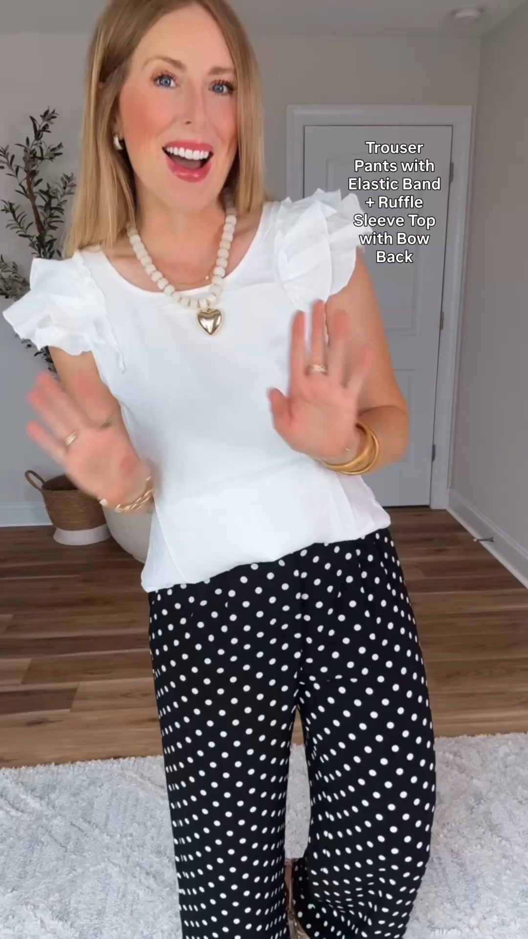 Polka dot pants from Amazon!

#LTKootd