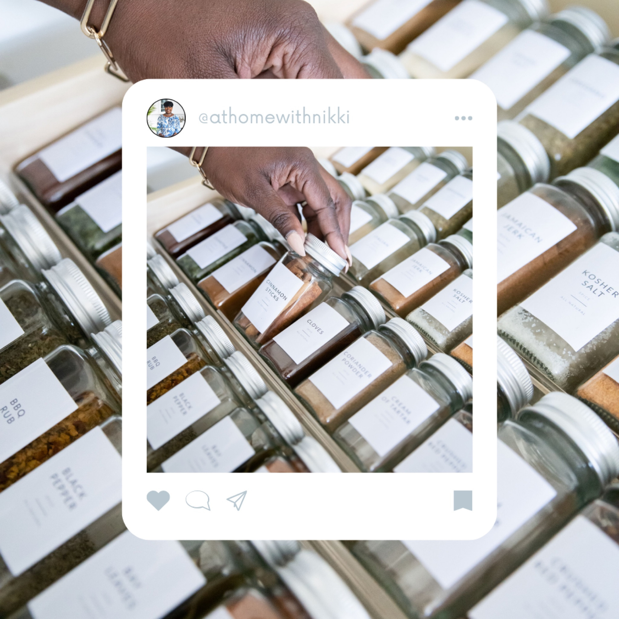 Friends, one of the fastest ways to streamline the look of your spices is to use clear jars with labels. There are so many different styles of jars and labels to choose from. Spice up your collection today! #spice #kitchenspice #declutter #organize

#LTKhome #LTKfamily #LTKover40