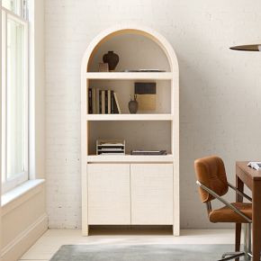Solstice Painted Raffia Arched Bookcase (34") | West Elm (US)