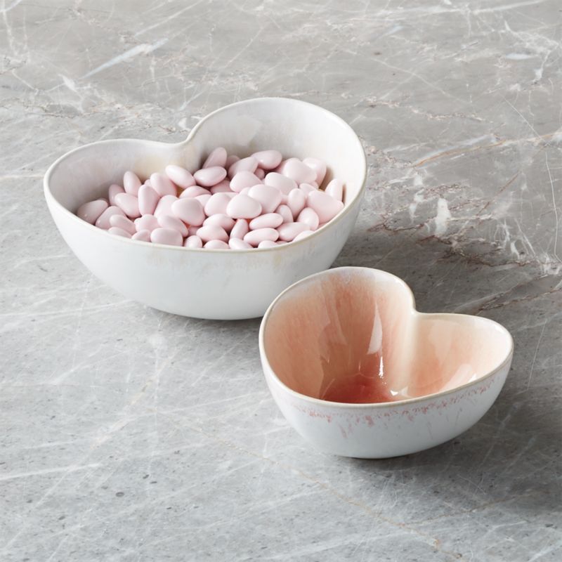 Heart Bowls, Set of 2 + Reviews | Crate and Barrel | Crate & Barrel