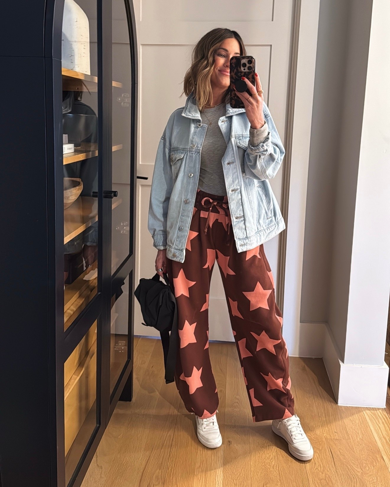 Consider these Friday happy pants 💃 true to size, come in so many colors, and sooo cute!! Wearing a small in the denim jacket. 

#LTKootd #LTKdayinmylife #LTKTravel