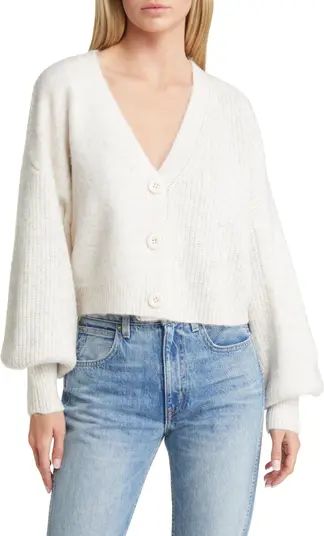 Topshop Balloon Sleeve Crop Cardigan | Nordstrom | Nordstrom