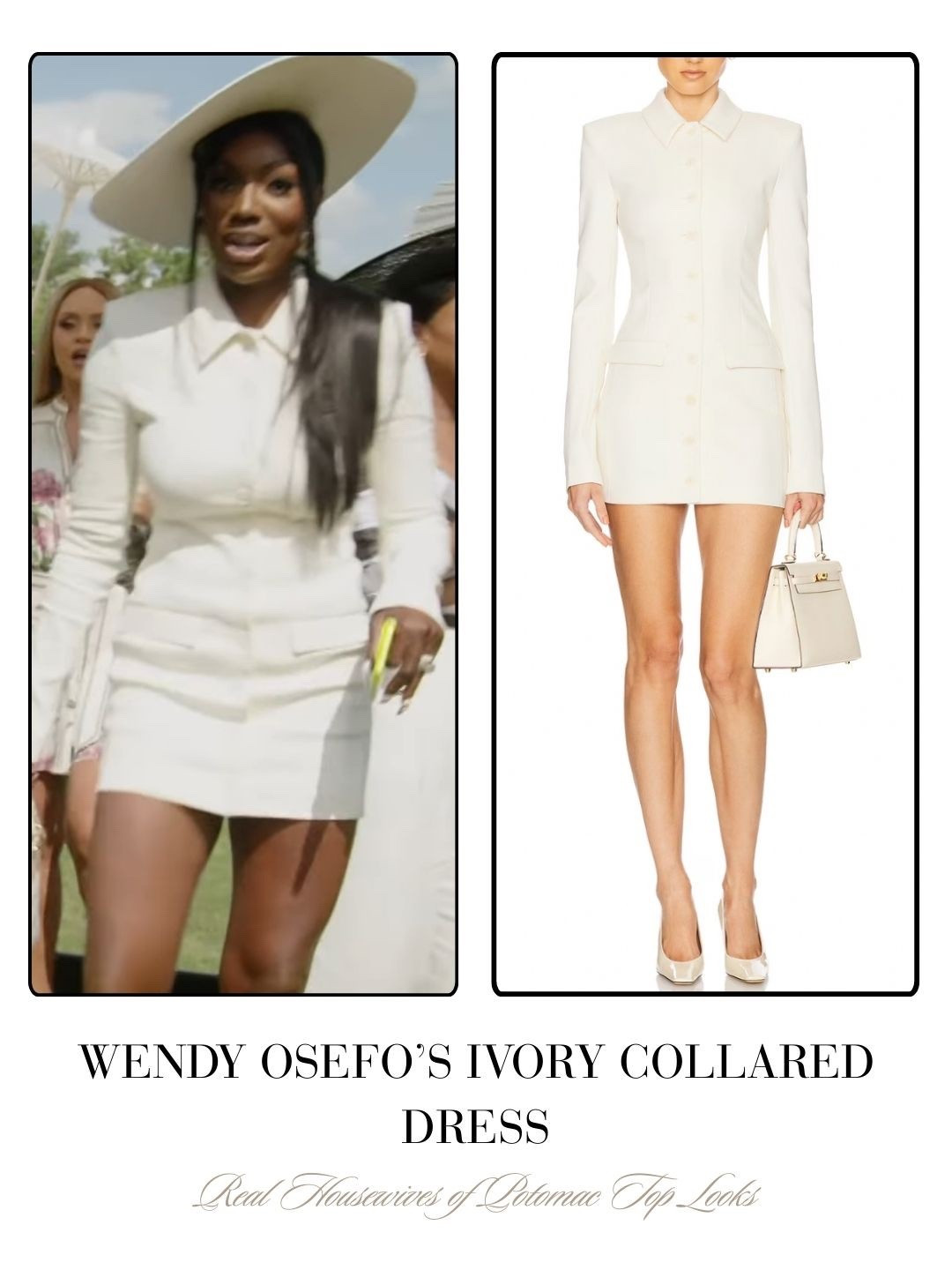 Wendy Oesfo’s Ivory Collared Mini Dress 