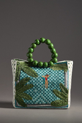 Wood Bead Bracelet Beaded Bag | Anthropologie (US)