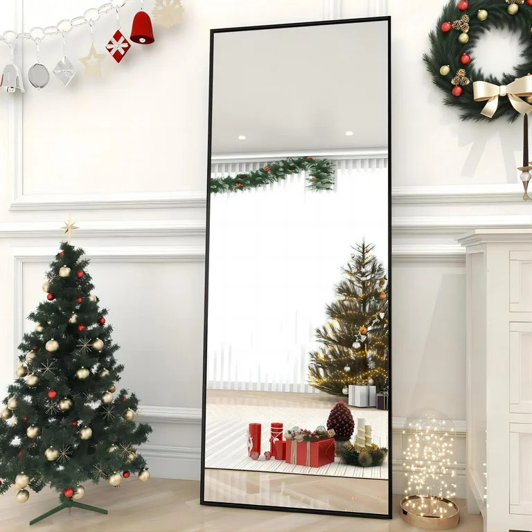 BEAUTYPEAK 64"x21" Full Length Mirror Rectangle Body Dressing Floor Standing Mirrors, Black | Walmart (US)