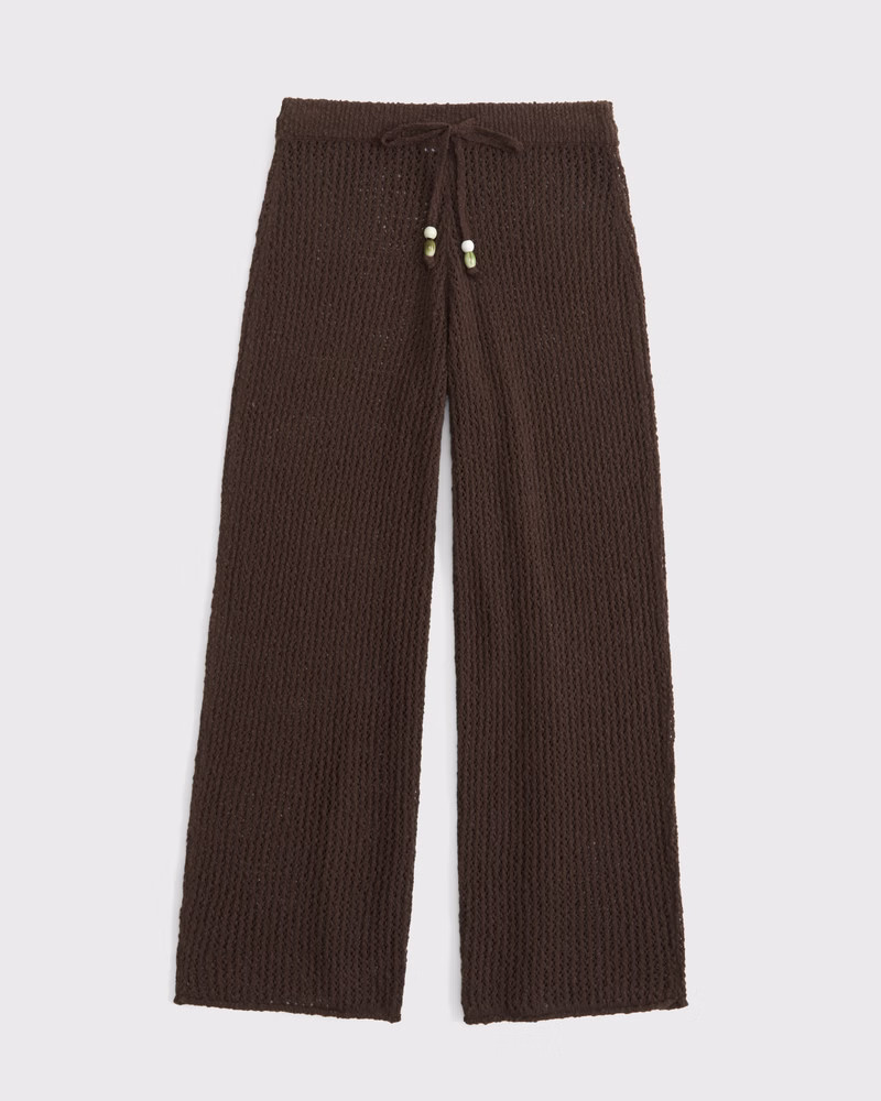 Mid Rise Crochet-Style Coverup Pant | Abercrombie & Fitch (US)
