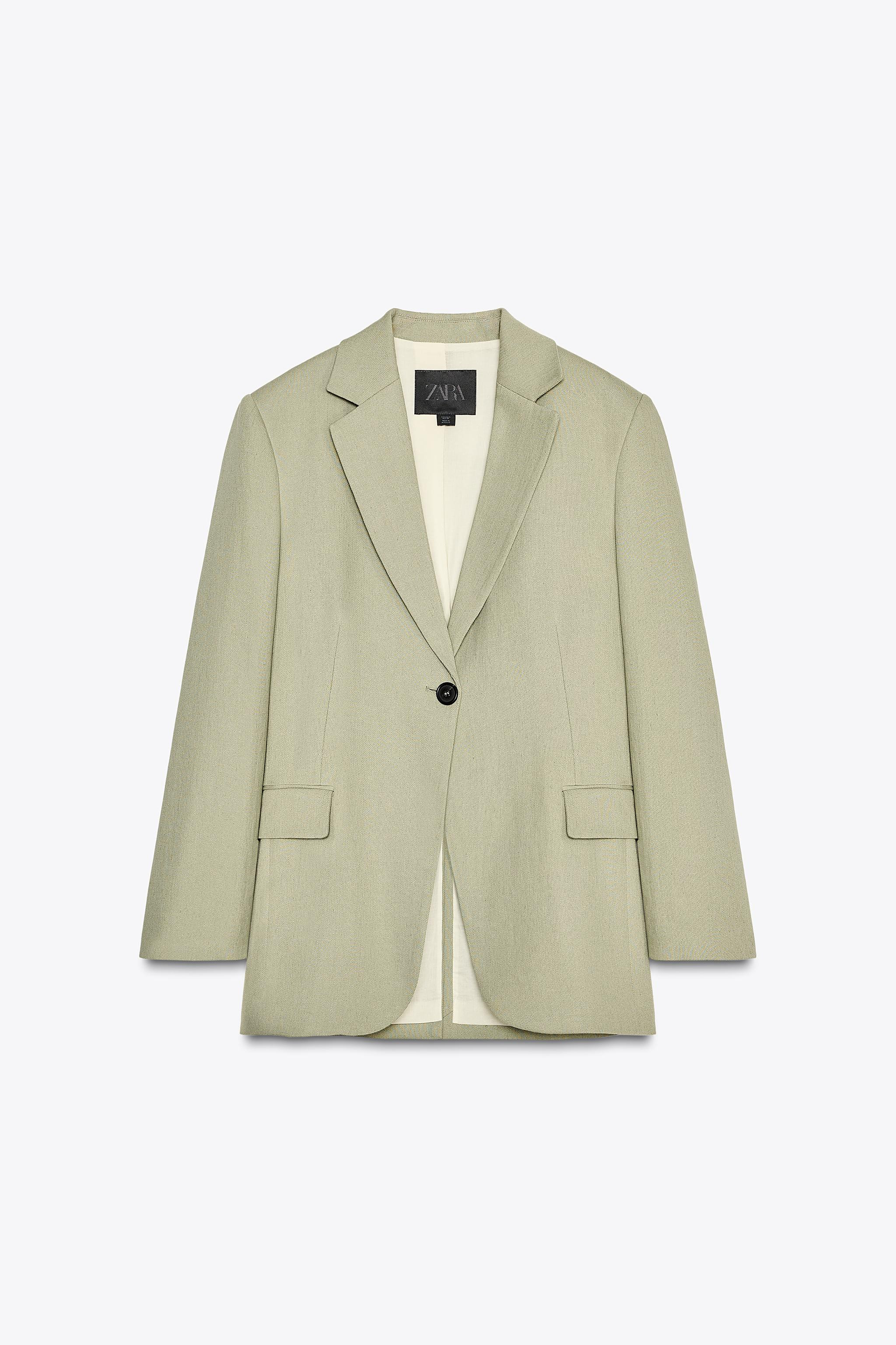 LINEN BLEND BLAZER ZW COLLECTION | Zara US