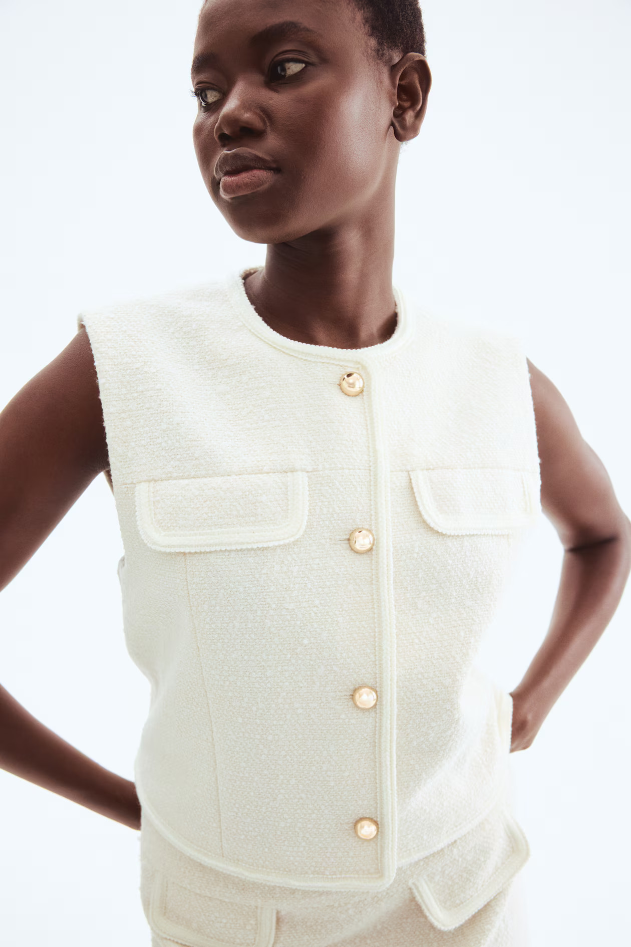 Bouclé waistcoat | H&M (UK, MY, IN, SG, PH, TW, HK)