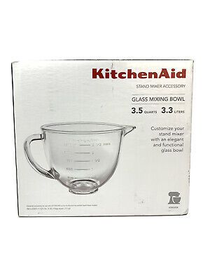 New KitchenAid 3.5 Quart Glass Tilt Head Mixing Bowl. New Open Box 883049530383 | eBay | eBay US