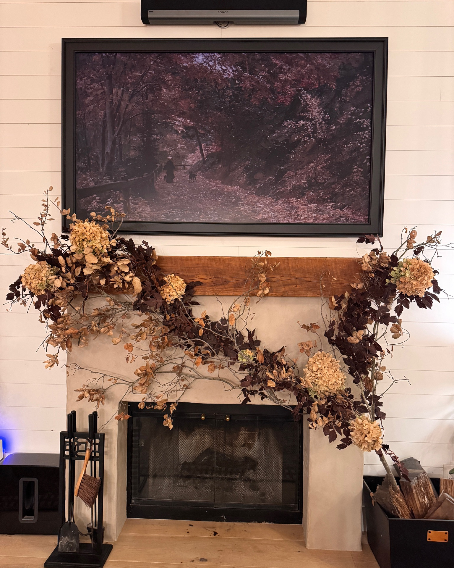 Found some clipping on the side of the road and mixed with some swags I had, along with some dried hydrangeas from my house and boom!! Made this in less than 30 minutes! I used a 2 pack of the garland on this mantle fyi!

#LTKHome #LTKdayinmylife #LTKSeasonal