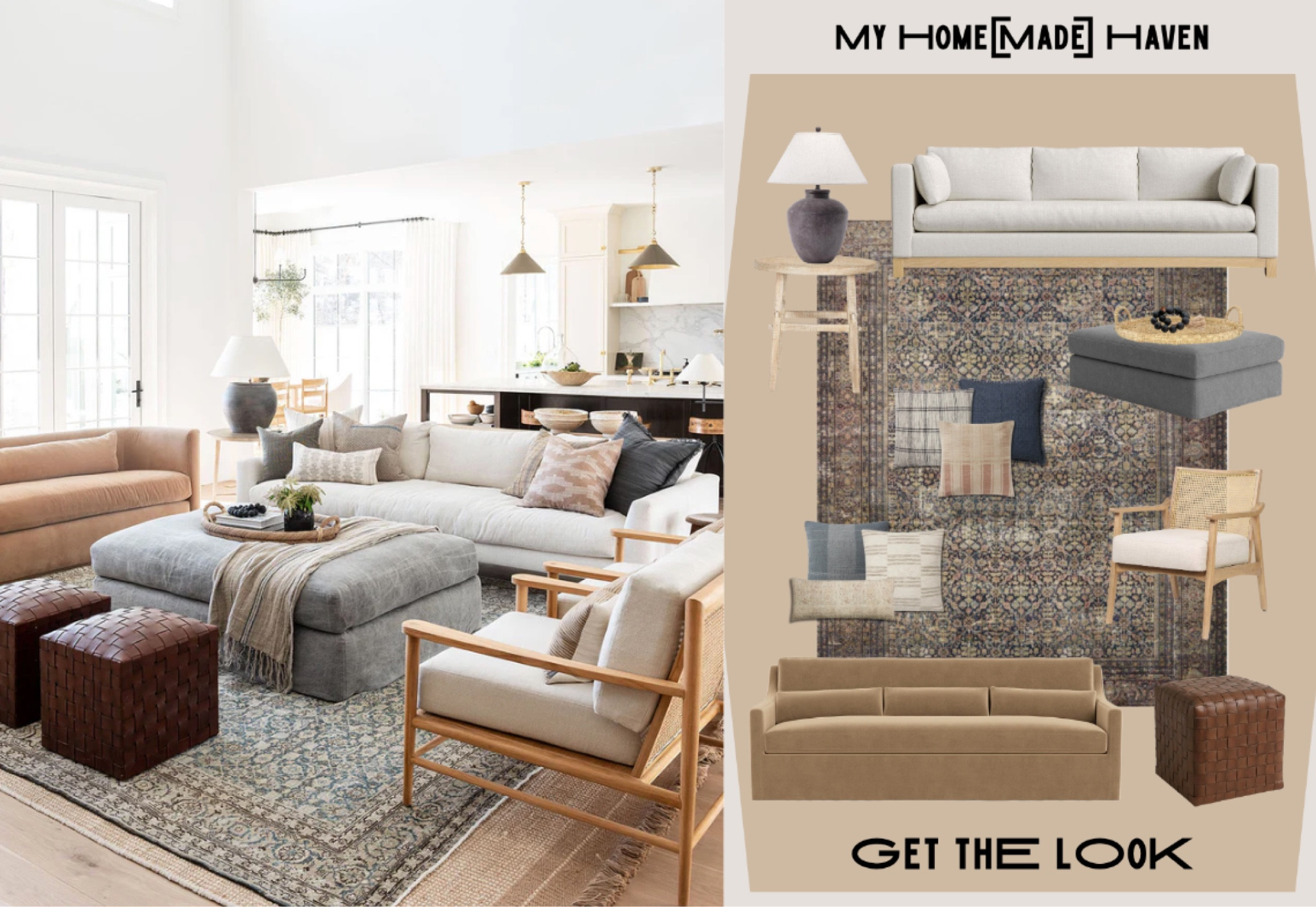 Get the look of this beautiful Studio McGee styled living room featuring their Macy Slipcover Ottoman

#LTKHome