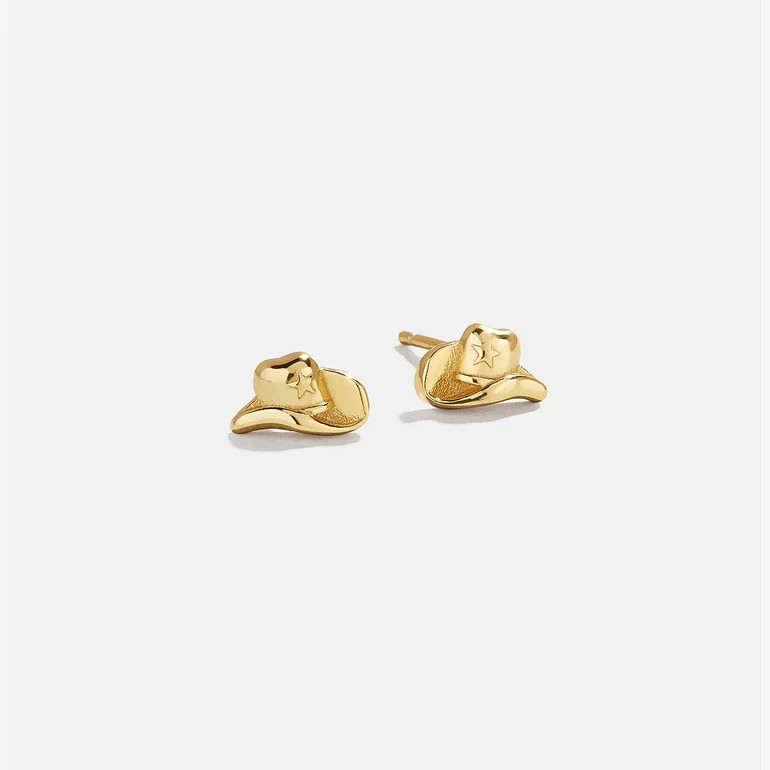 18K Gold Just For Fun Earrings - Cowboy Hat | BaubleBar