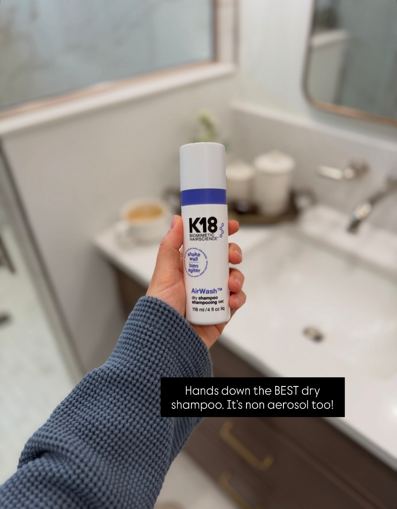 The best dry shampoo that I’ve used! I spray 2-3 sprays on my head before bed and wake up with fresh hair the next day.