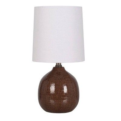 Textural Ceramic Mini Accent Lamp Brown - Threshold&#8482; | Target