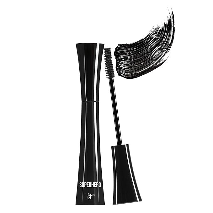 IT Cosmetics Superhero Mascara, Super Black - Elastic Stretch Volumizing & Lengthening Mascara - ... | Amazon (US)