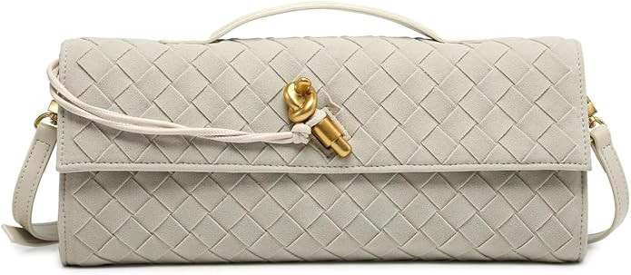 Trendy Woven Evening Clutch Purses Women Underarm Shoulder Handbag Cute Satchels Crossbody Purse ... | Amazon (US)