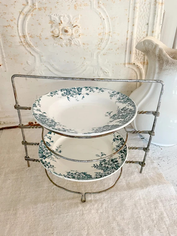 Vintage wire Plate Rack// Vintage Metal Pie Rack// Vintage Metal Cooling Rack// Primitive// Vinta... | Etsy (US)