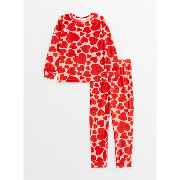Buy Mini Me Valentines Slinky Heart Pyjamas 1-1.5 years | Pyjamas | Tu | Tu Clothing