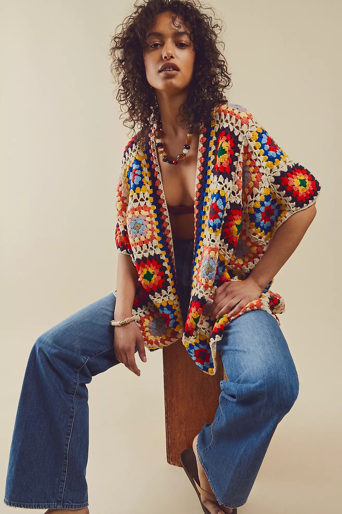 Noni Hand Knit Crochet Poncho | Free People (Global - UK&FR Excluded)