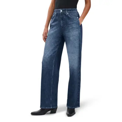 rag & bone Miramar Wide Leg Cotton Terry Sweatpant Jeans in Scarlet Light at Nordstrom, Size Small | Nordstrom