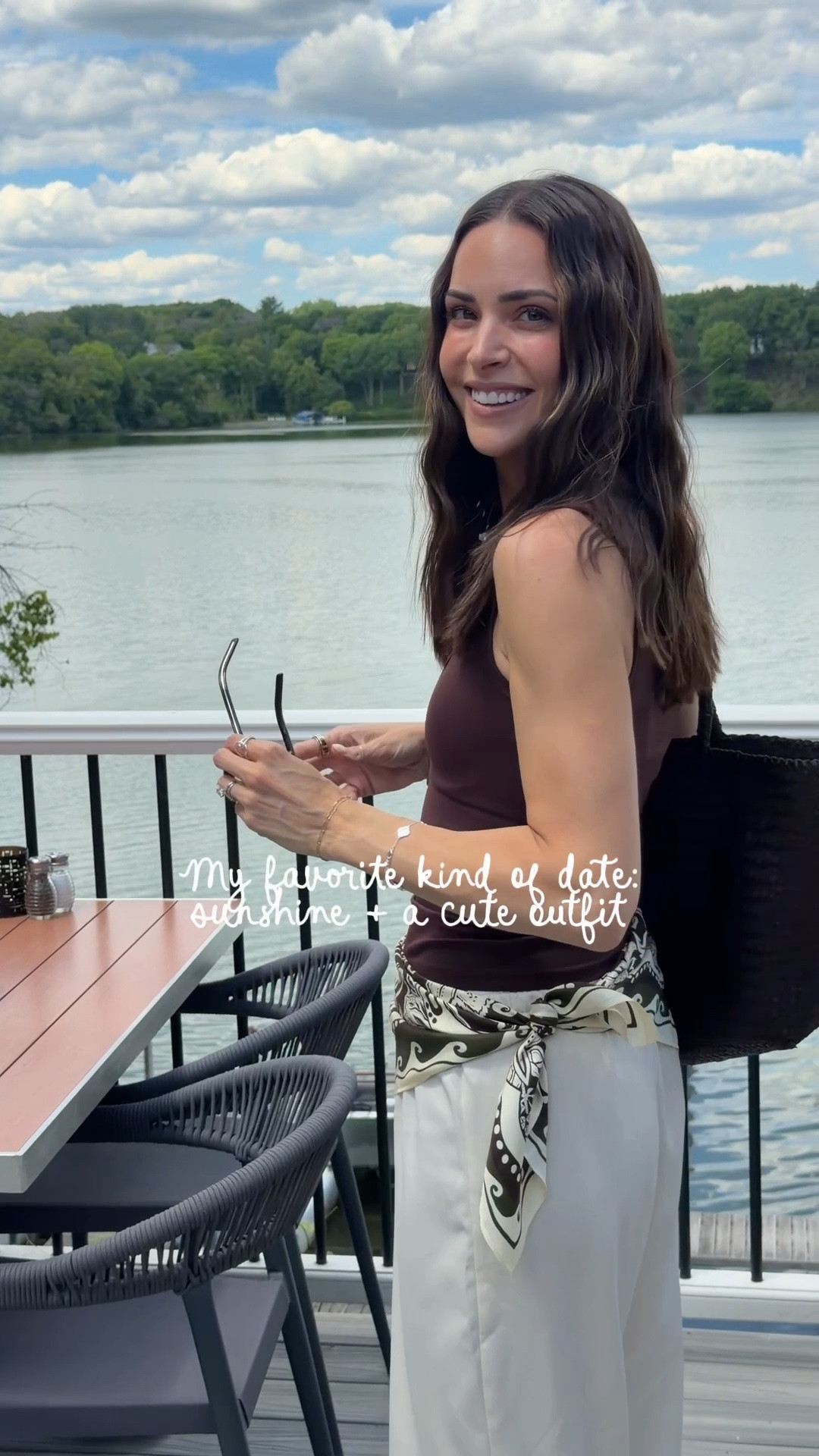 What I wore for a day date on the patio 🌞 @nordstrom #NordstromPartner 

Lace trim satin pants (the star of the show!): true to size (S) 5’7” 
Tank: true to size (S)
Kitten heel sandals: true to size, size up for half sizes. Comfy!

#LTKootd #LTKvlog #LTKSeasonal