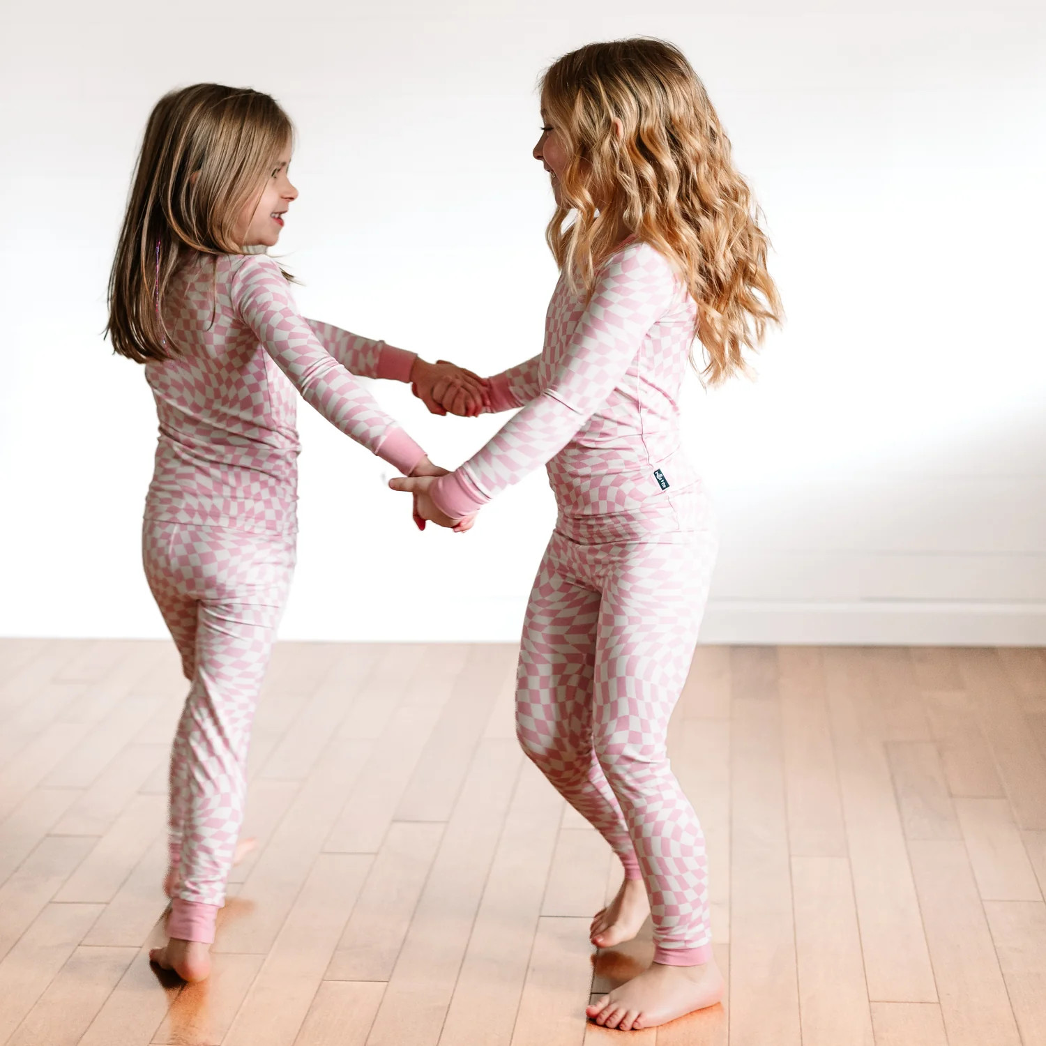 TWO PIECE SET- Pink Dizzy Check | millie + roo