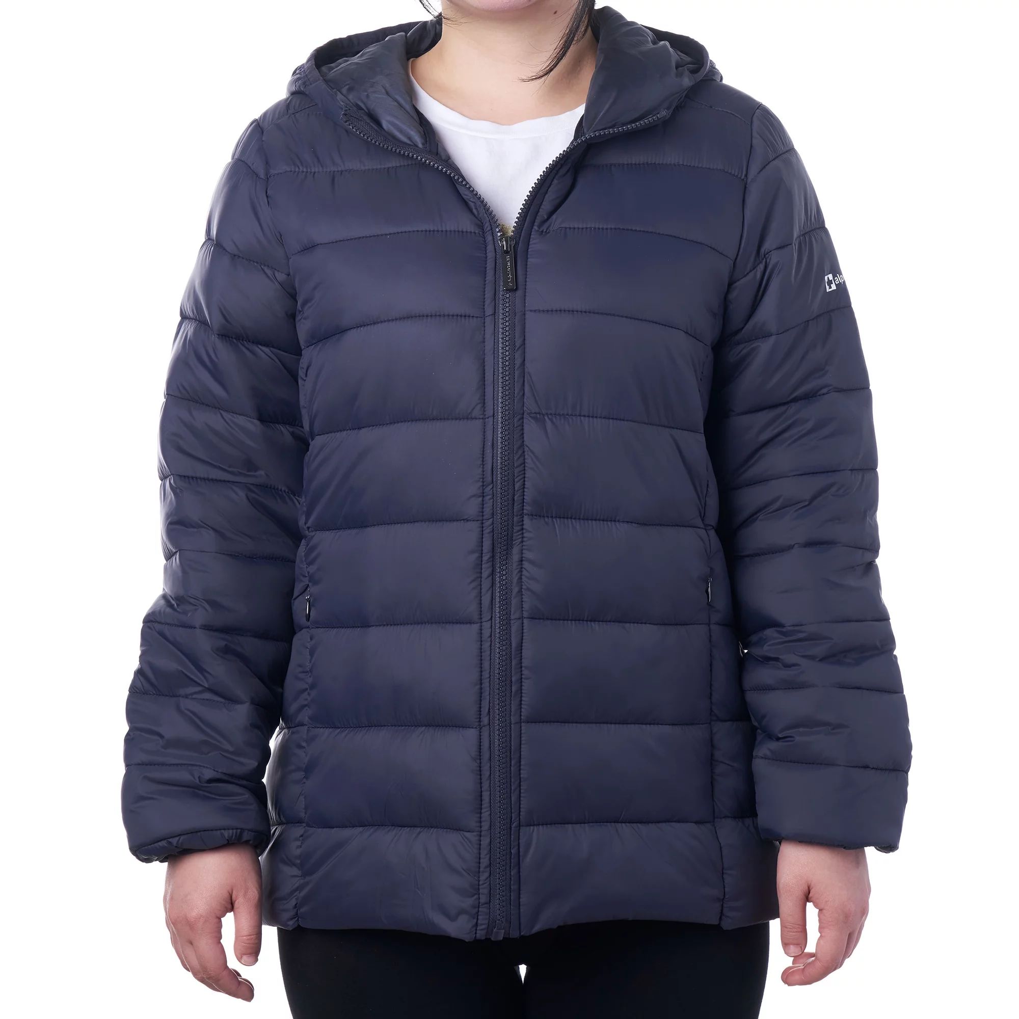 AlpineSwiss Womens Hooded Down Alternative Puffer Jacket Warm Light Bubble Coat | Walmart (US)