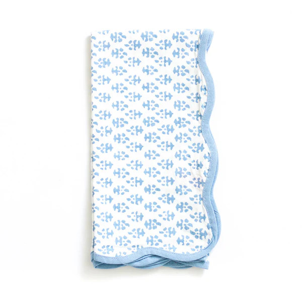 Batik Block Print Napkin, Blue x White | The Avenue
