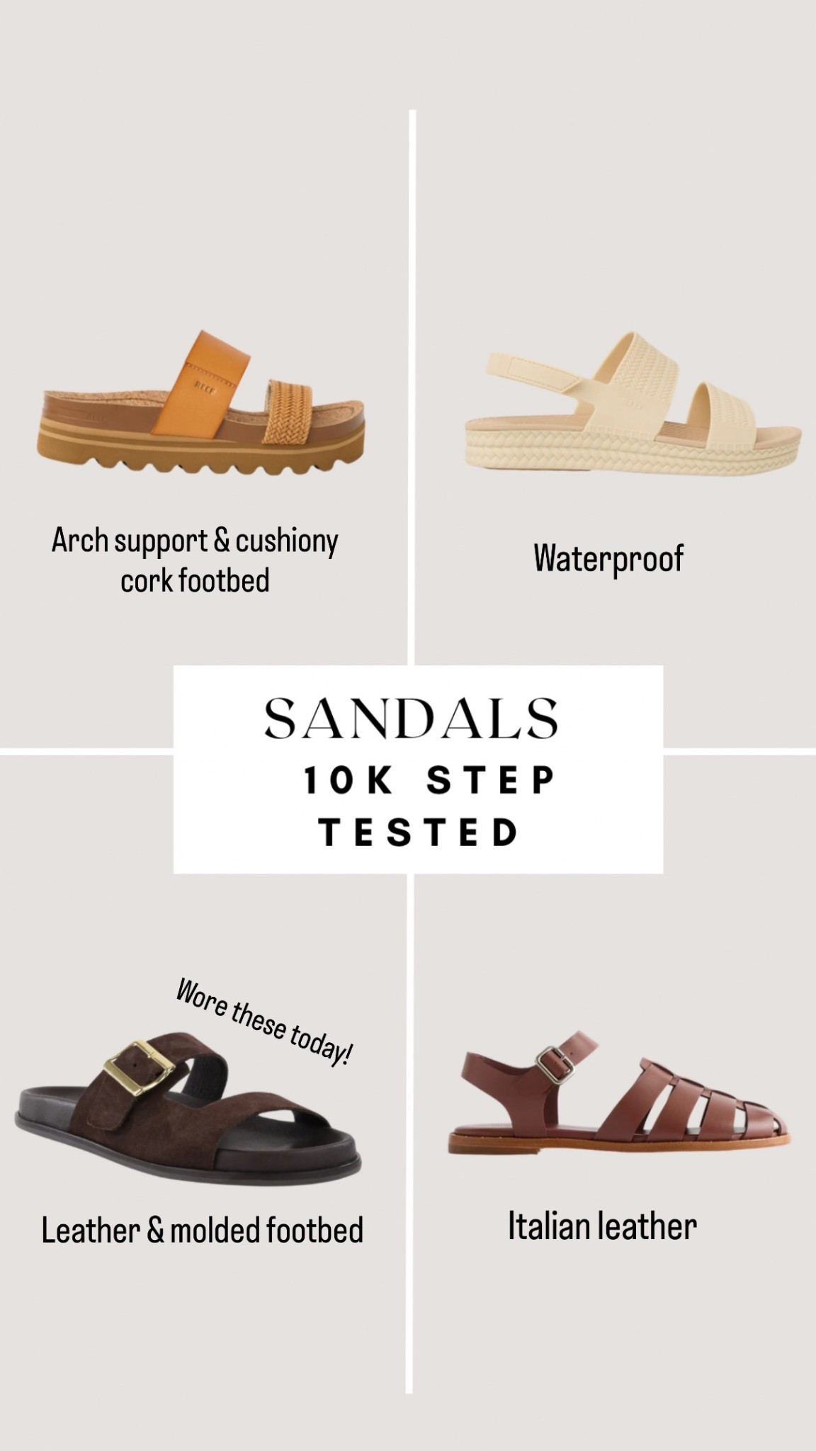 10,000 step tested sandals for vacation
All UNDER $100 & perfect for travel 
Reef, Quince, Seychelles


#LTKootd #LTKTravel #LTKPetite