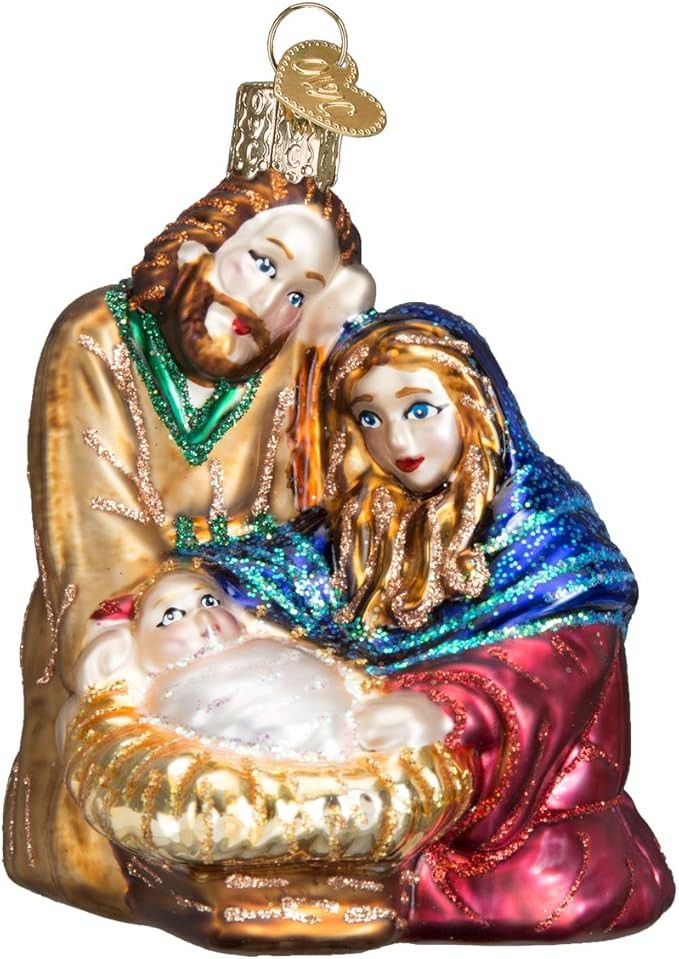 Old World Christmas Glass Blown Ornaments for Christmas Tree Holy Family | Amazon (US)