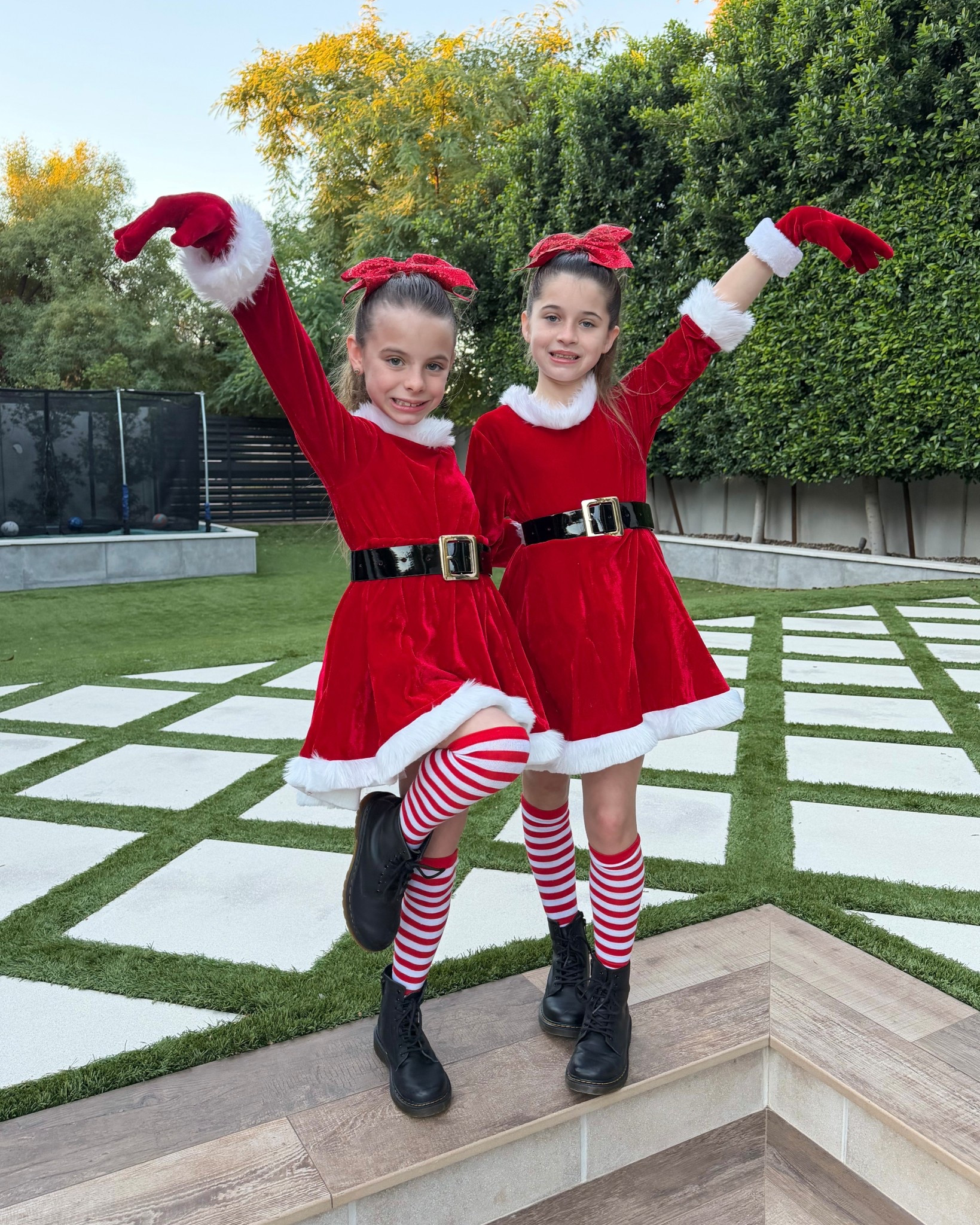 “Jingle Bell Sisters” 
The girls performed a dance they choreographed for their talent show at school🤶 Thry called themselves The Jingle Bell Sisters😘❤️
Runs tts…they are both wearing sz 8-10 
I cut off part off the tulle that peeks out under the front of the dress 
Also don’t hand wash…red will bleed into white🤪

#LTKHoliday #LTKKids #LTKSeasonal