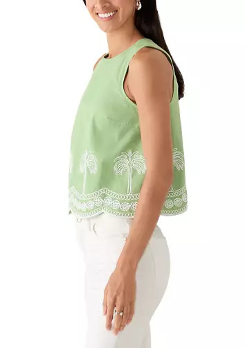 Women's Sleeveless Embroidered Tank Top | Belk