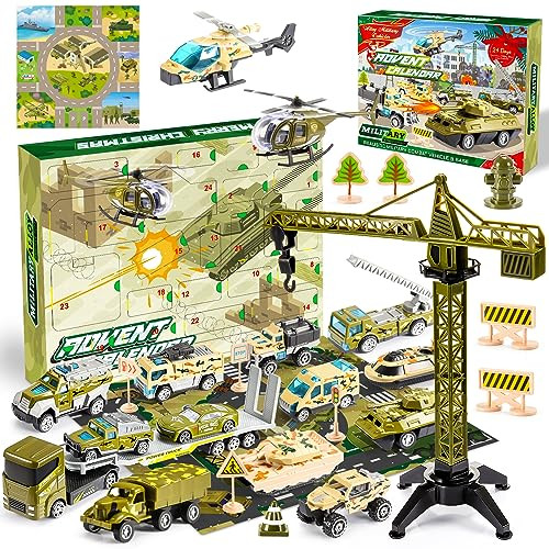Advent Calendar 2023 Kids Age 3-12, Luckades Car Toys for Kids 3-5 Military Toys Army Toys for Bo... | Amazon (CA)
