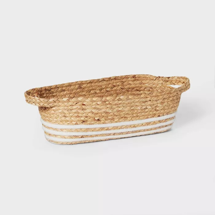 Oval Water Hyacinth and Coiled Rope Storage Bin - Pillowfort™ | Target