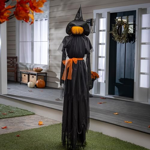 Evergreen LED Halloween 6 ft Black Witches with Hats Stakes, Outdoor Safe Weatherproof Battery Operated, Spooky Garden Statue Halloween Decoration Grass Lawn or Patio | Amazon (US)