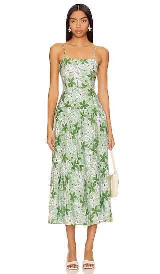 Margaux Maxi Dress in Green & White Floral | Revolve Clothing (Global)