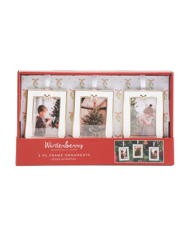 3Pk 2X3 Bow Round Ornament Picture Frames, Gold | TJ Maxx