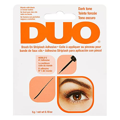DUO Brush-On Lash Glue - Dark Tone, Waterproof Strip Lash Adhesive, Long-Lasting Eyelash Glue for Clusters & Strip Lashes, 0.18 oz, 1 Pack | Amazon (US)